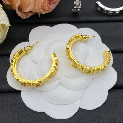 Boucles d'oreilles en métal gravé Graphy