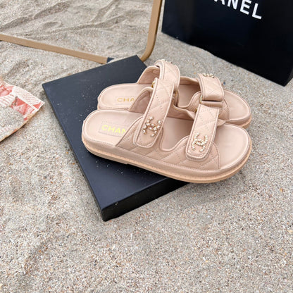 Sandalias planas de velcro de 6 colores