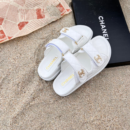 Sandalias planas de velcro de 6 colores