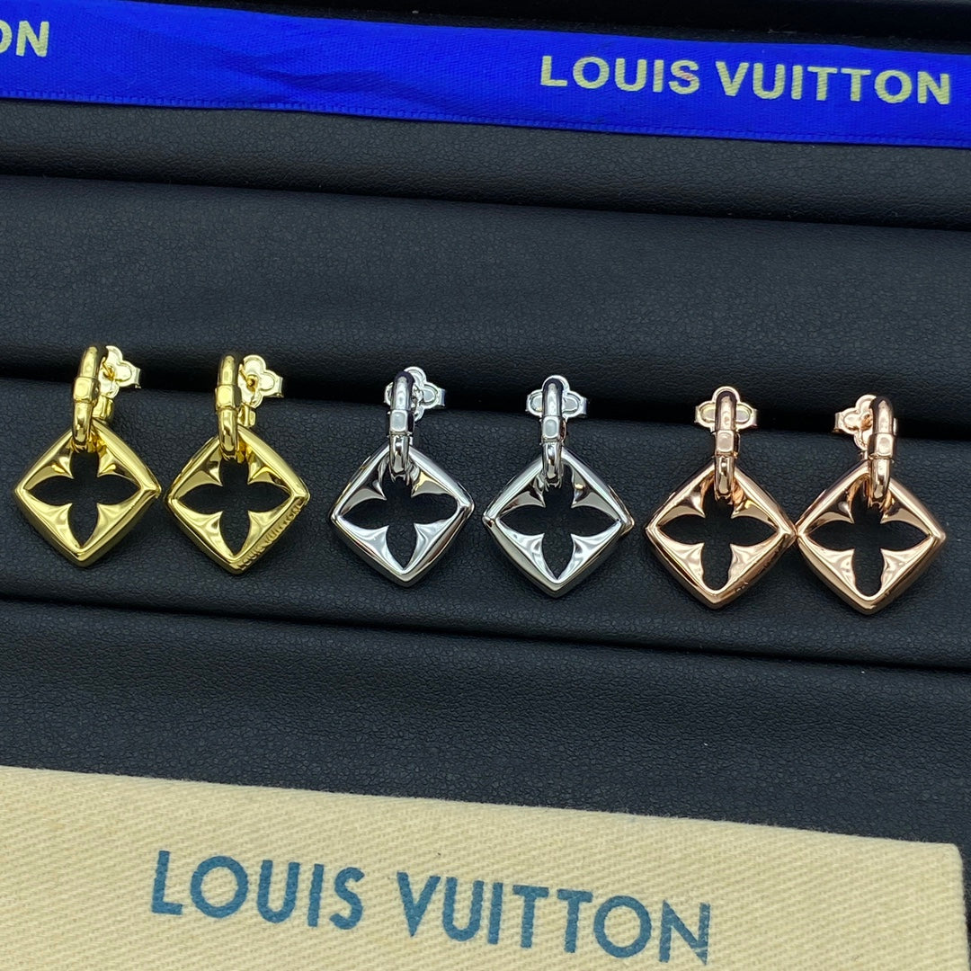 Boucles d'oreilles pendentifs Monogram Flower