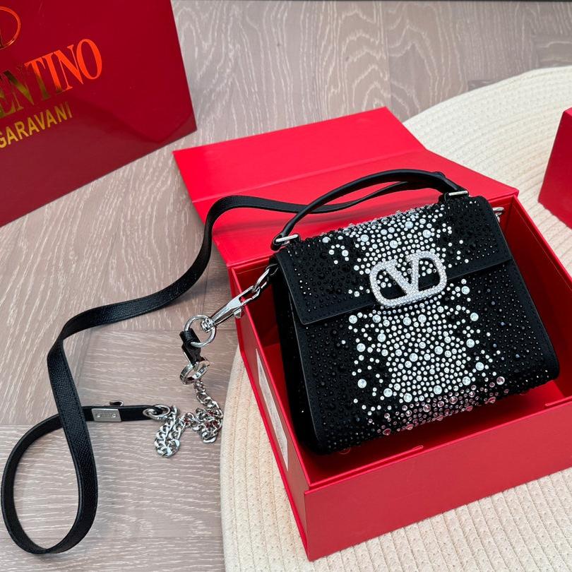 Sac à main carré Logo Diamant Scintillant