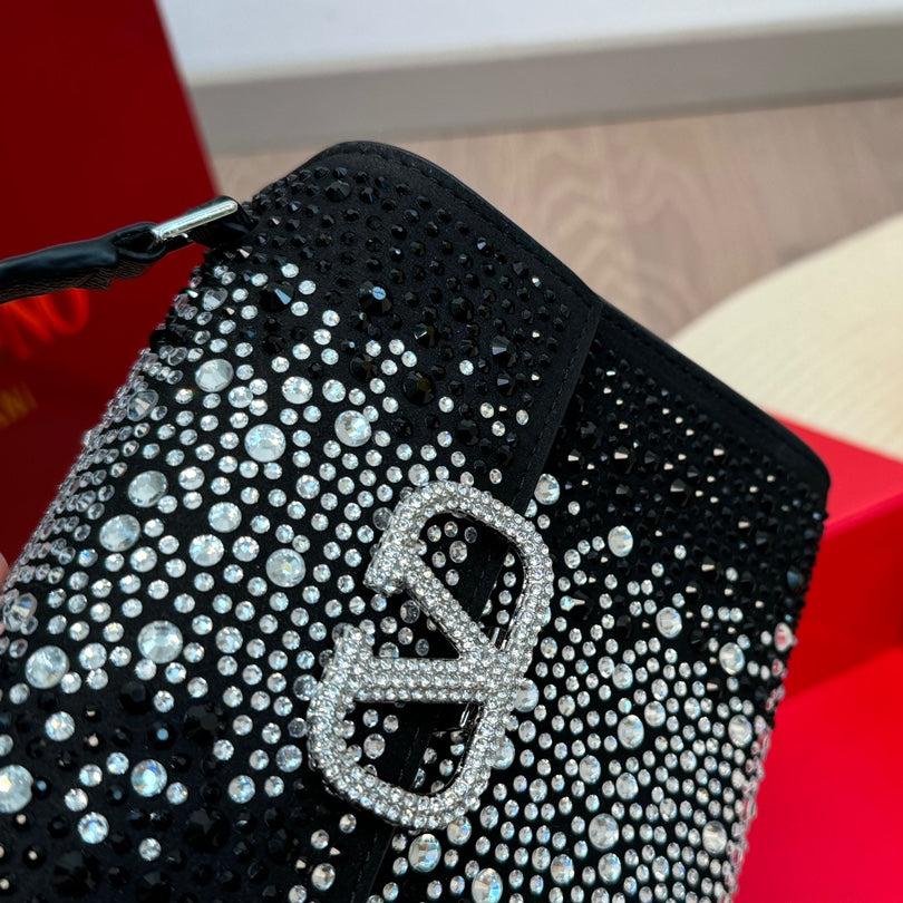 Sac à main carré Logo Diamant Scintillant