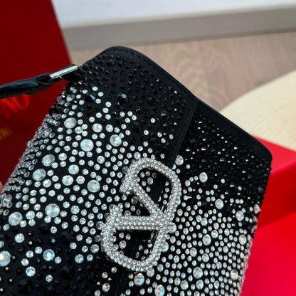 Sac à main carré Logo Diamant Scintillant