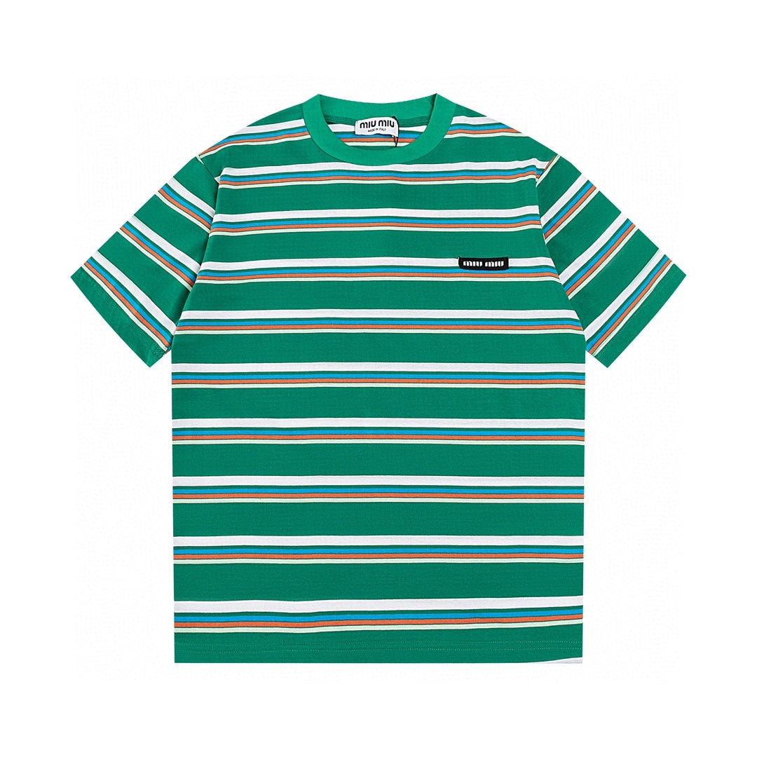 T-shirt en coton rayé
