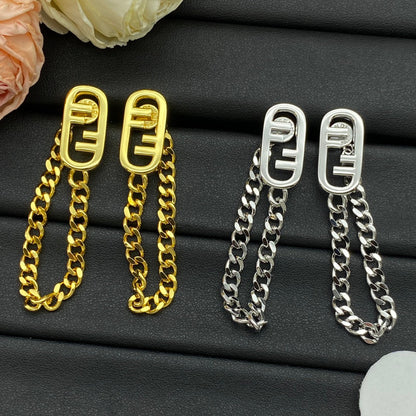 Boucles d'oreilles O’Lock en chaîne métallique