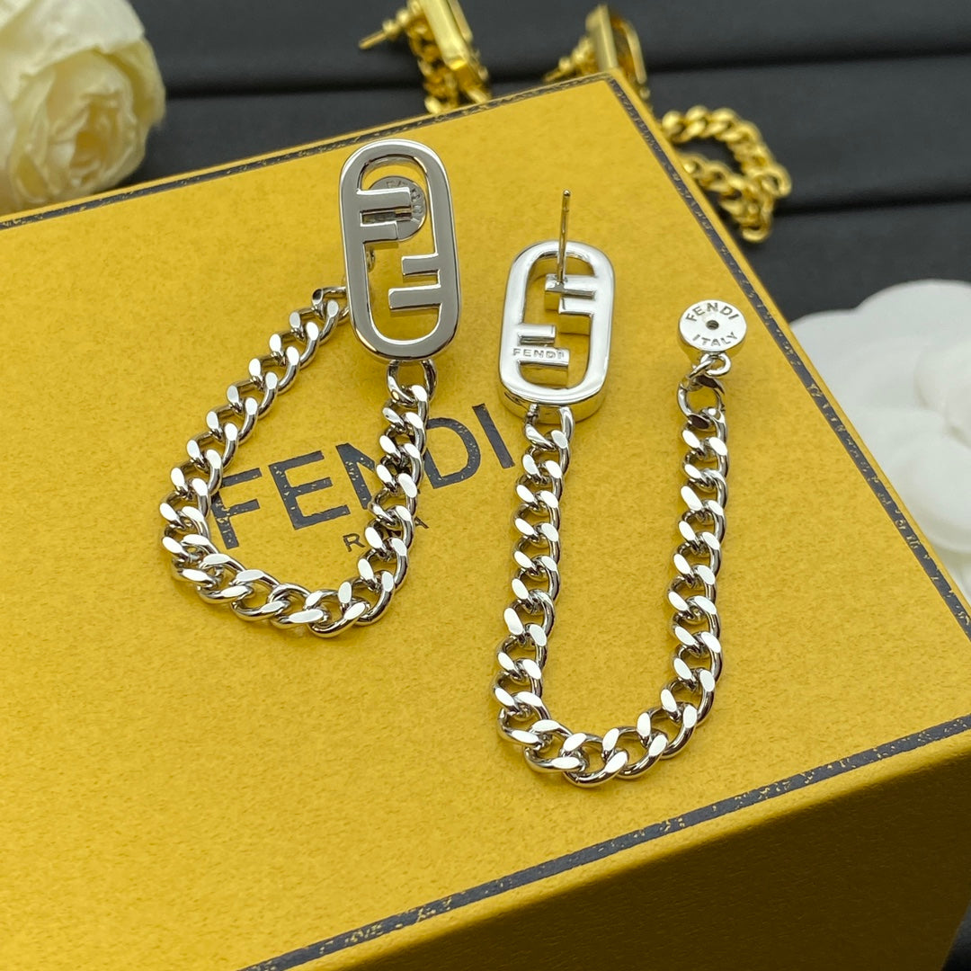 Boucles d'oreilles O’Lock en chaîne métallique