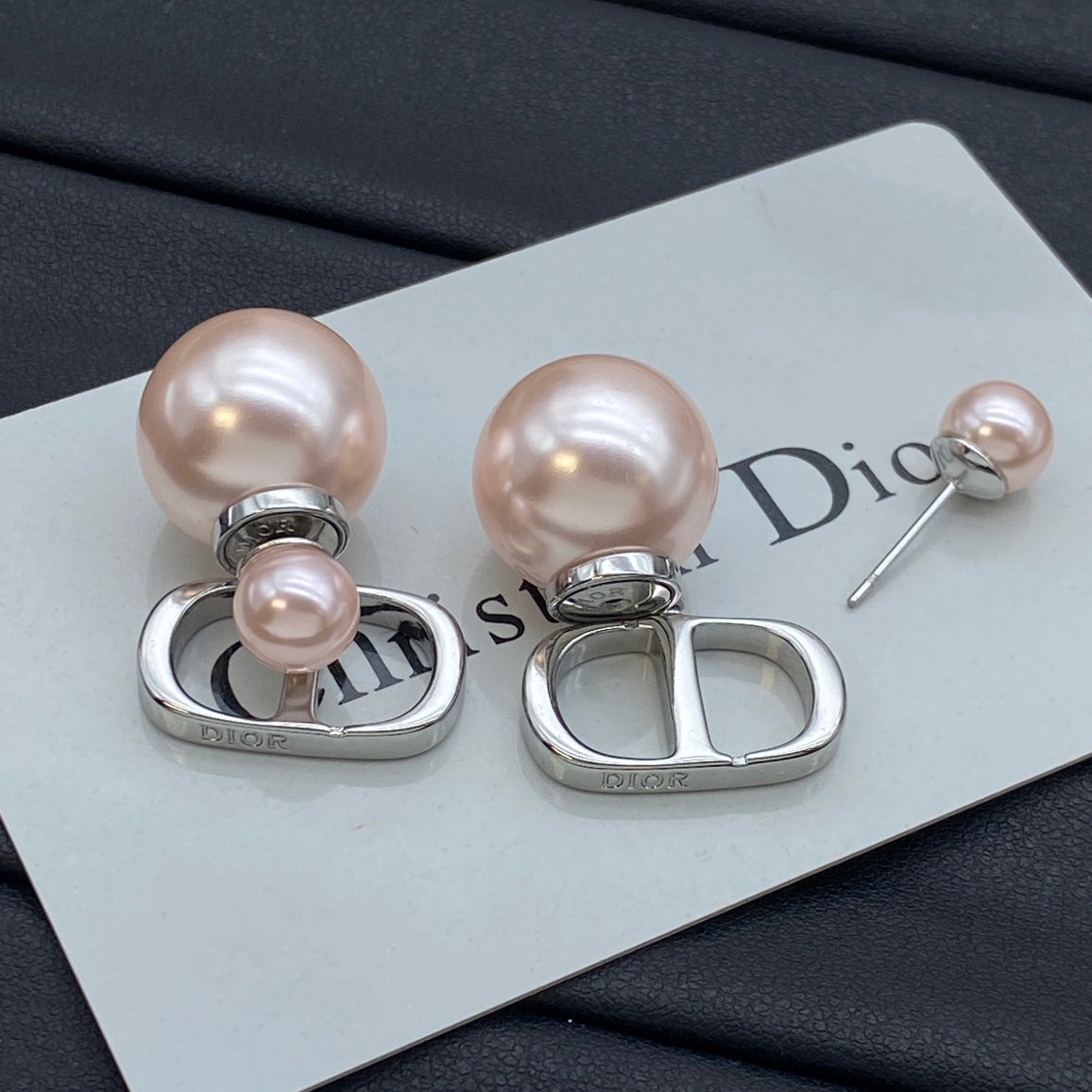 Boucles d'oreilles CD perles argentées