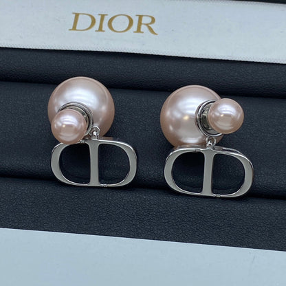 Boucles d'oreilles CD perles argentées