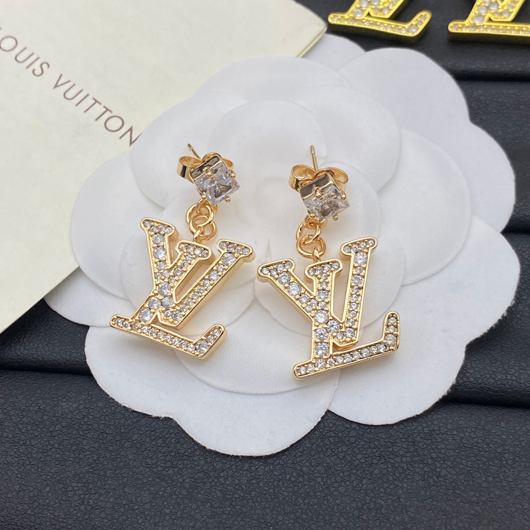 Pendientes de cristal con colgante con el logotipo de Diamond