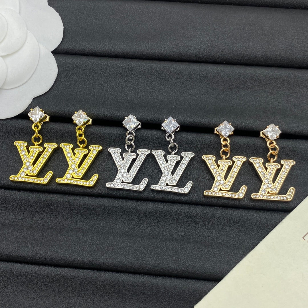 Pendientes de cristal con colgante con el logotipo de Diamond