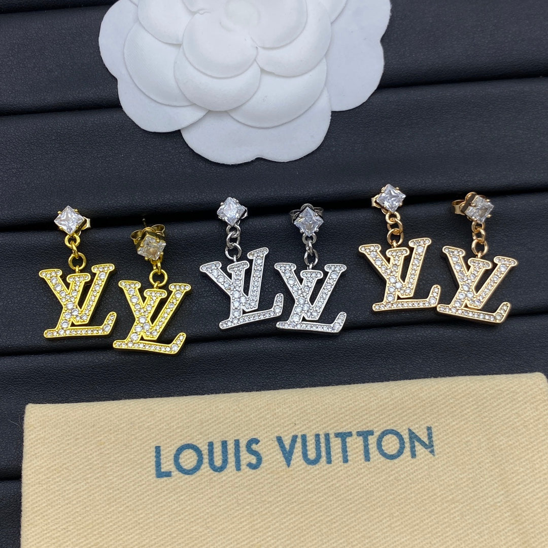 Pendientes de cristal con colgante con el logotipo de Diamond