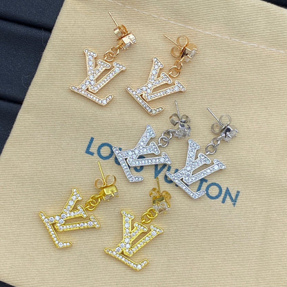 Pendientes de cristal con colgante con el logotipo de Diamond