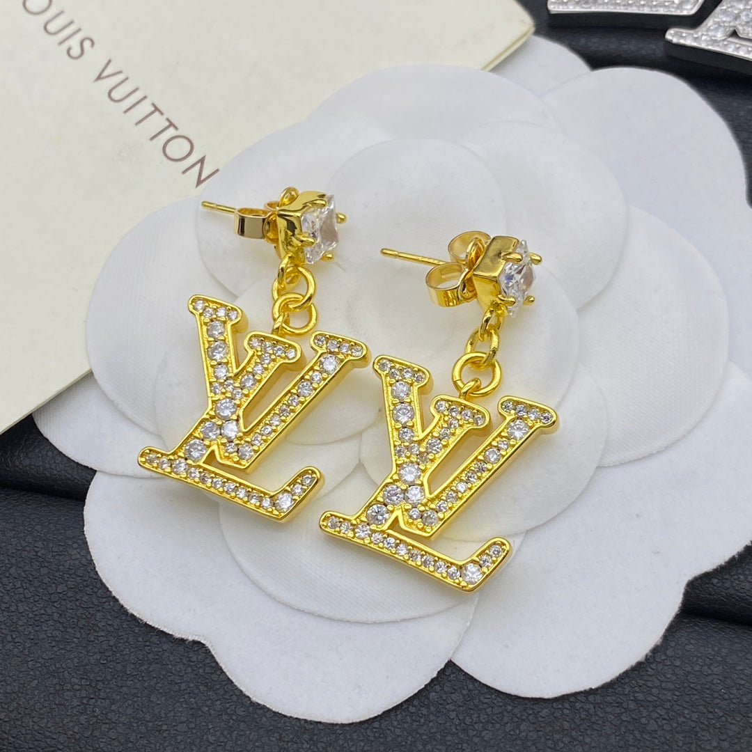 Pendientes de cristal con colgante con el logotipo de Diamond