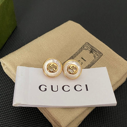 Pendientes G huecos de moda retro