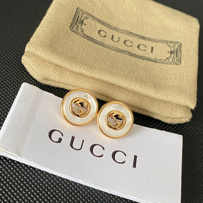 Pendientes G huecos de moda retro