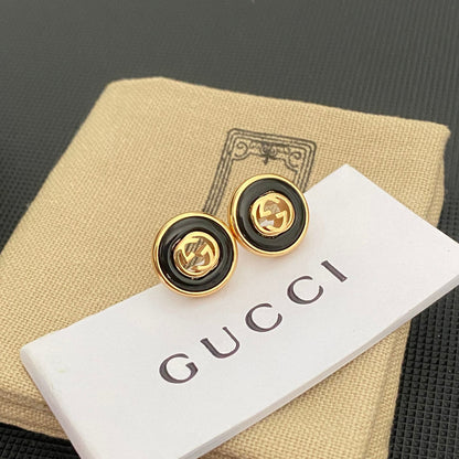 Pendientes G huecos de moda retro