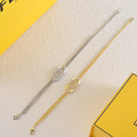 Pulsera de cristal F entrelazada