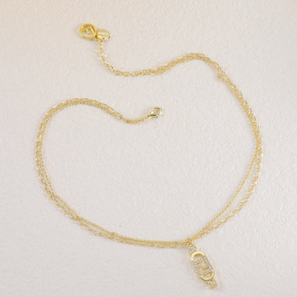 Collier en cristal F entrelacés