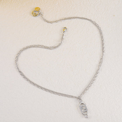 Collier en cristal F entrelacés