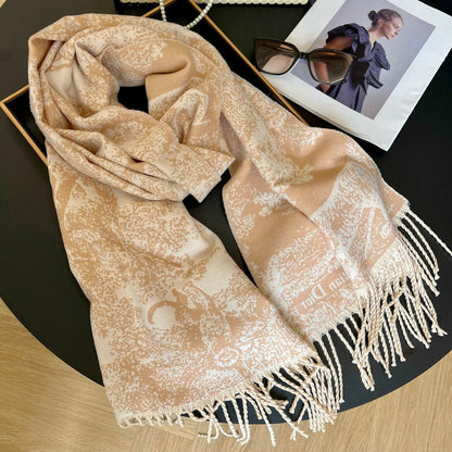Écharpe rétro motif animalier tendance