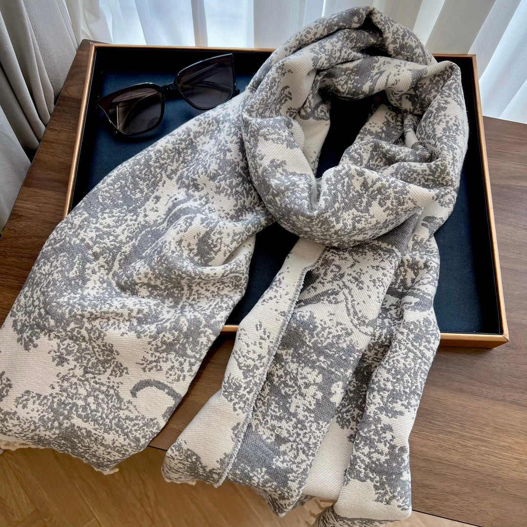 Écharpe rétro motif animalier tendance
