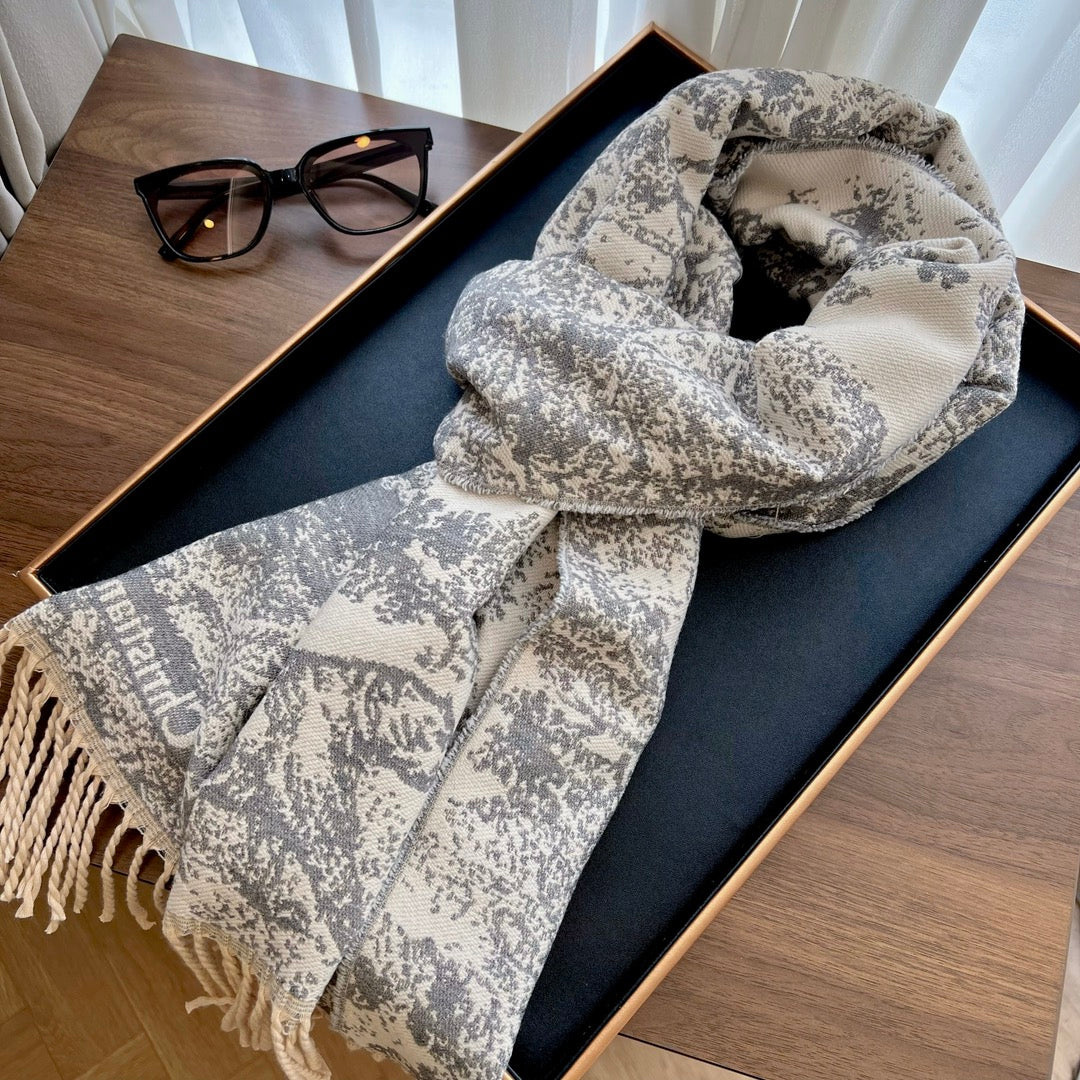 Écharpe rétro motif animalier tendance