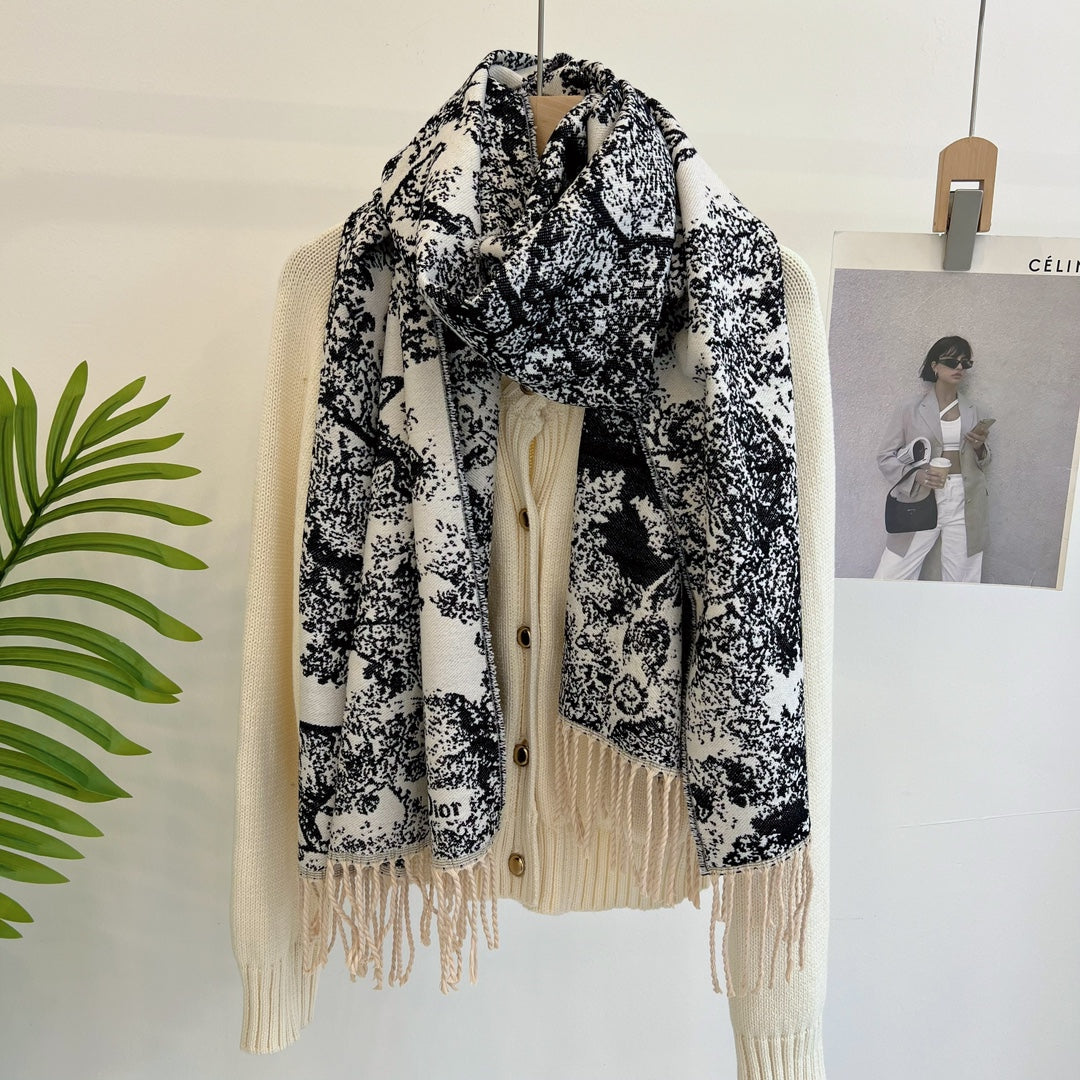 Écharpe rétro motif animalier tendance