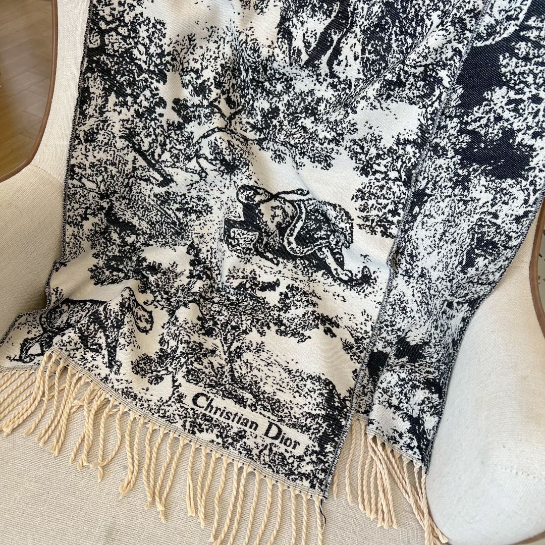 Écharpe rétro motif animalier tendance