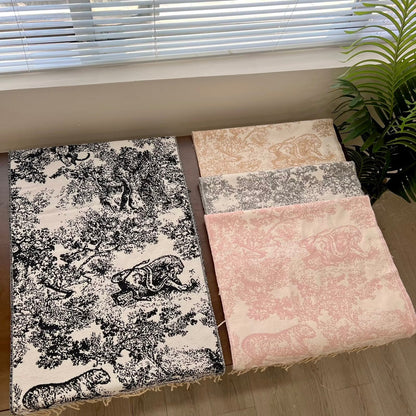 Écharpe rétro motif animalier tendance