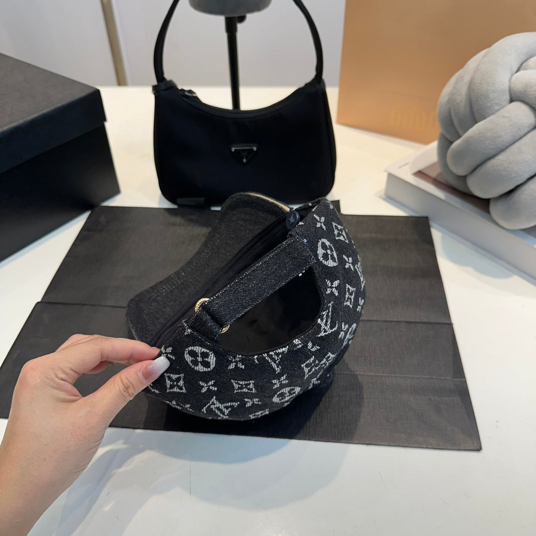 Casquette de baseball rétro en jean avec étiquette en métal gaufré