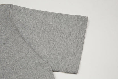 T-shirt gris imprimé vintage