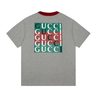 T-shirt gris imprimé vintage