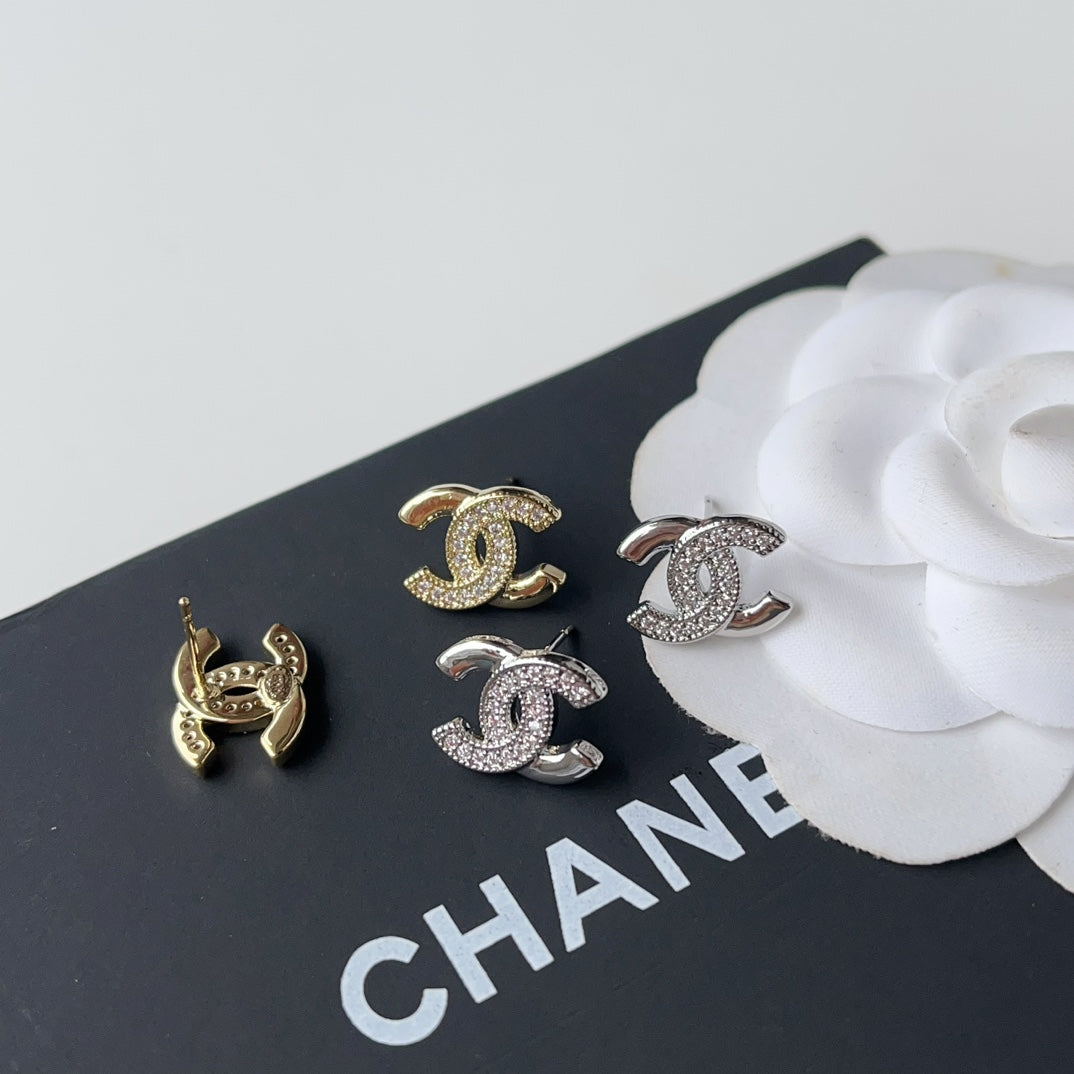 Boucles d'oreilles de luxe Mini Logo Diamant