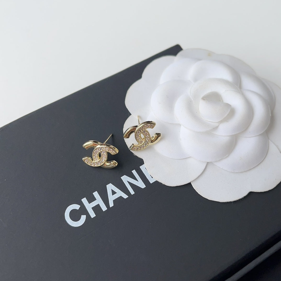Boucles d'oreilles de luxe Mini Logo Diamant