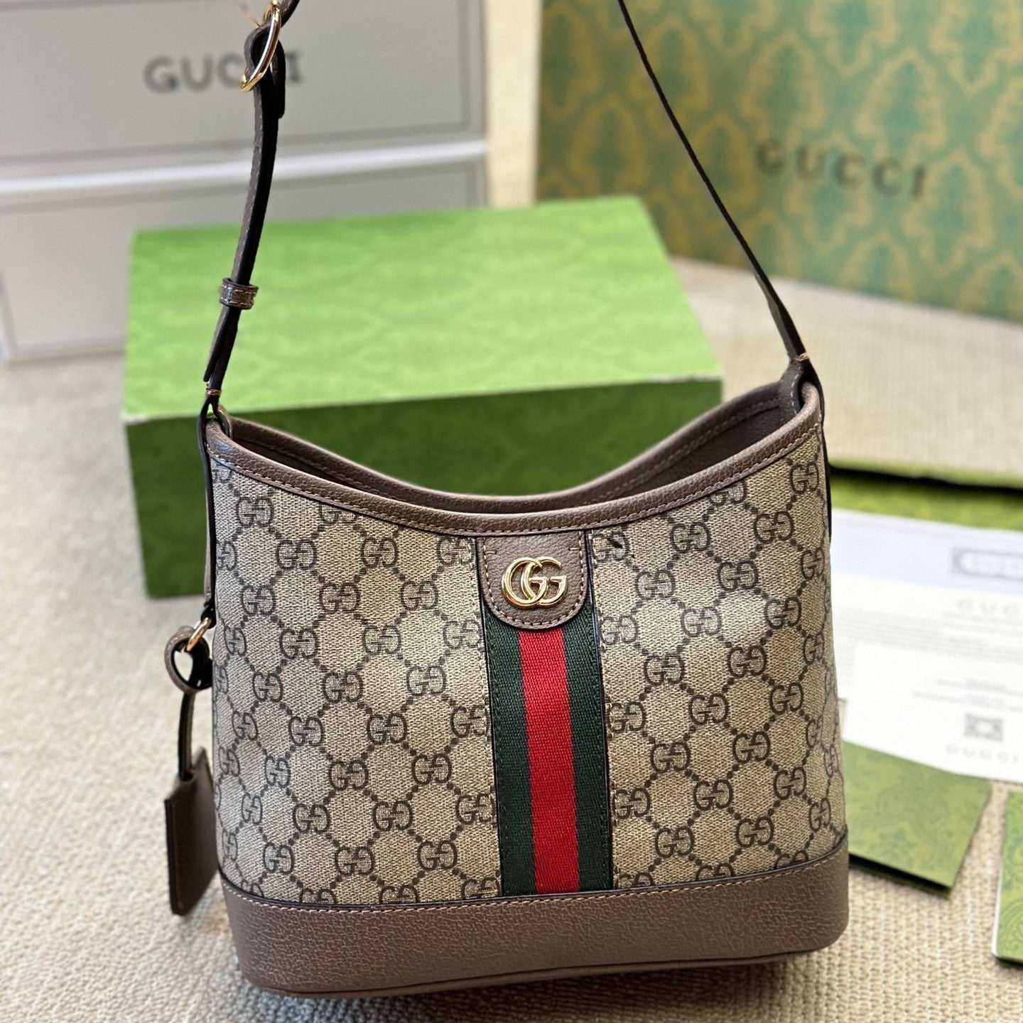 Bolso de hombro pequeño Ophidia GG
