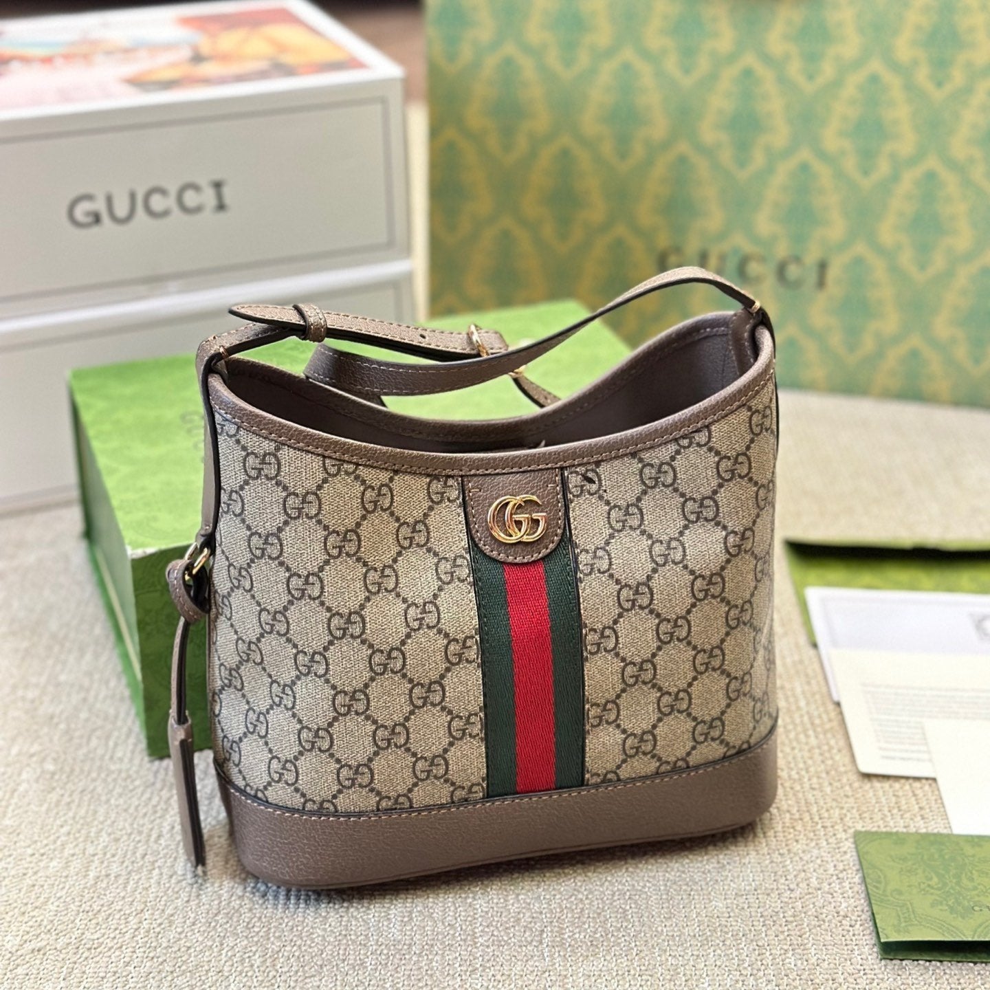 Bolso de hombro pequeño Ophidia GG