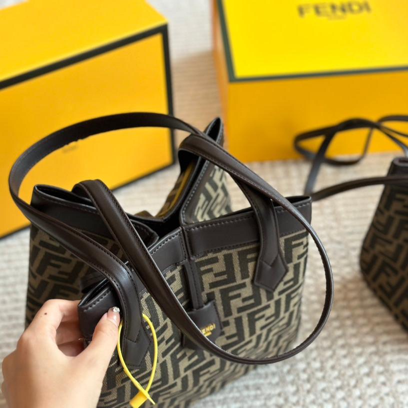 Sac seau origami motif rétro F