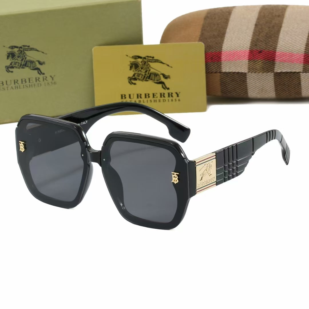 Lunettes de soleil carrées à carreaux rétro