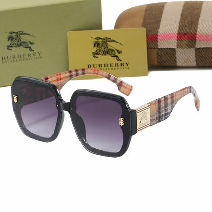 Lunettes de soleil carrées à carreaux rétro
