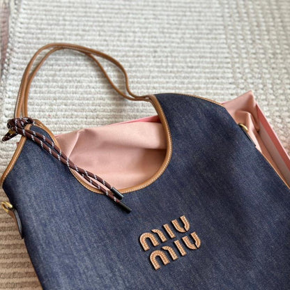 Sac fourre-tout rétro en toile de jean