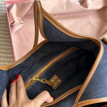 Sac fourre-tout rétro en toile de jean
