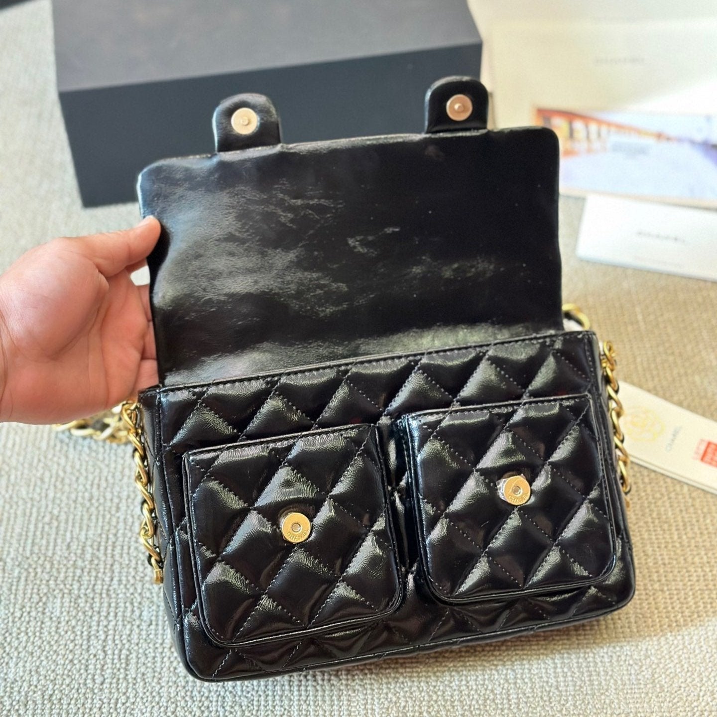 Sac bandoulière double poche Vintage 24A