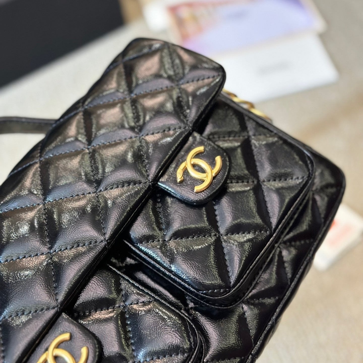 Sac bandoulière double poche Vintage 24A