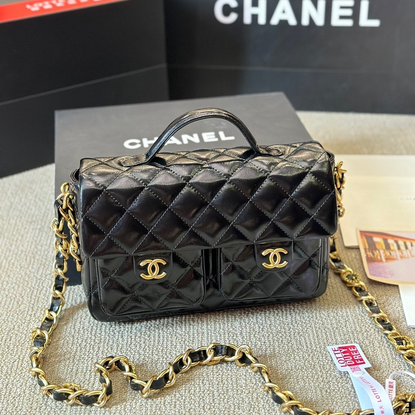 Sac bandoulière double poche Vintage 24A