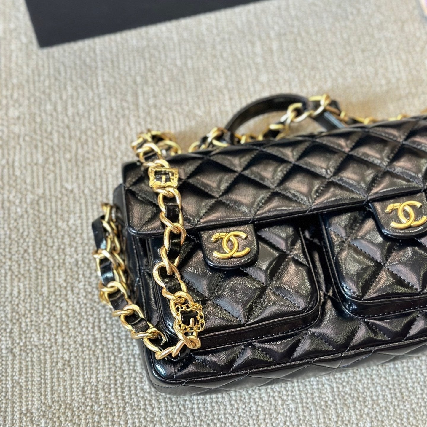 Sac bandoulière double poche Vintage 24A