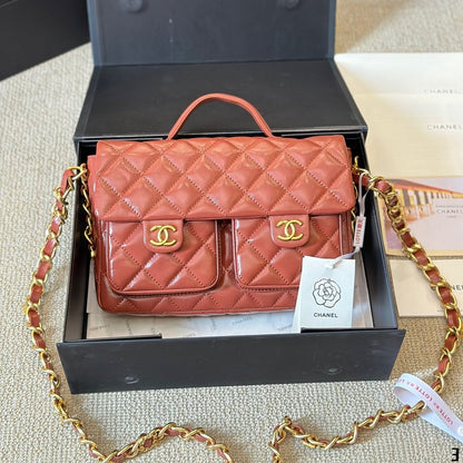 Sac bandoulière double poche Vintage 24A