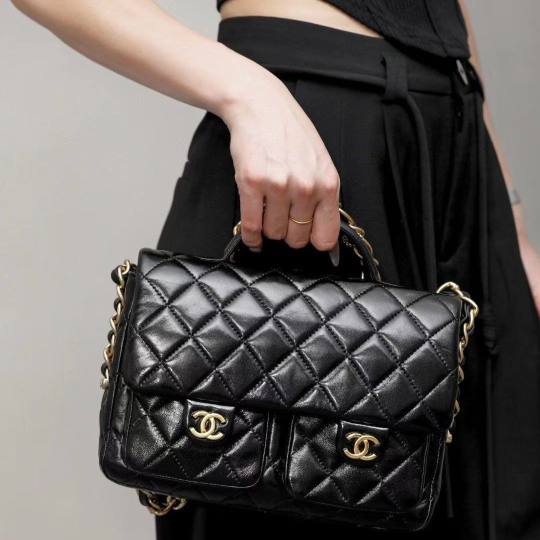 Sac bandoulière double poche Vintage 24A