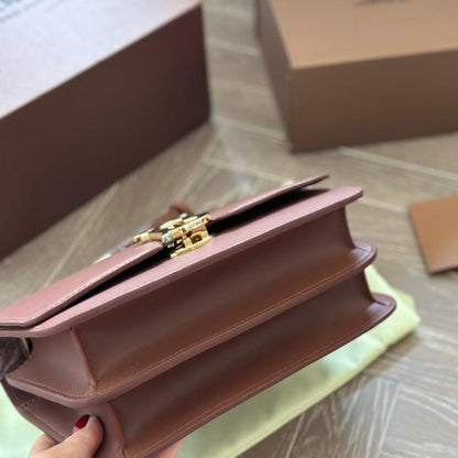 Sac Tofu en Métal Marron à Boucle