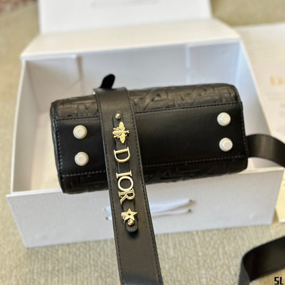 Petit sac Lady Dior graphique cannage noir
