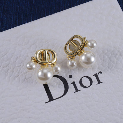 Pendientes de perlas colgantes vintage